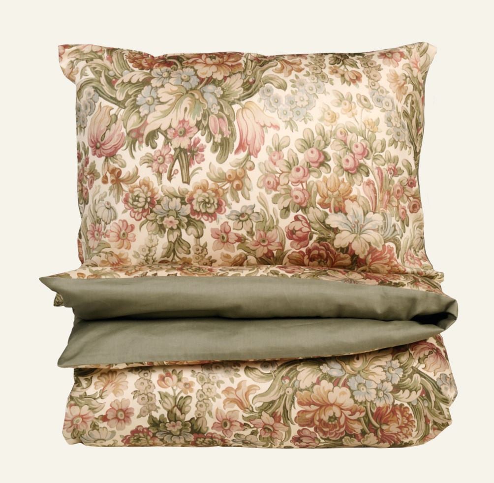 Påslakanset i satin multi/rosa - 150x210 cm multi/rosa - 1