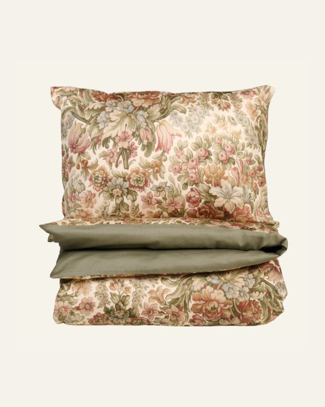 Påslakanset i satin multi/rosa - 150x210 cm multi/rosa - 1