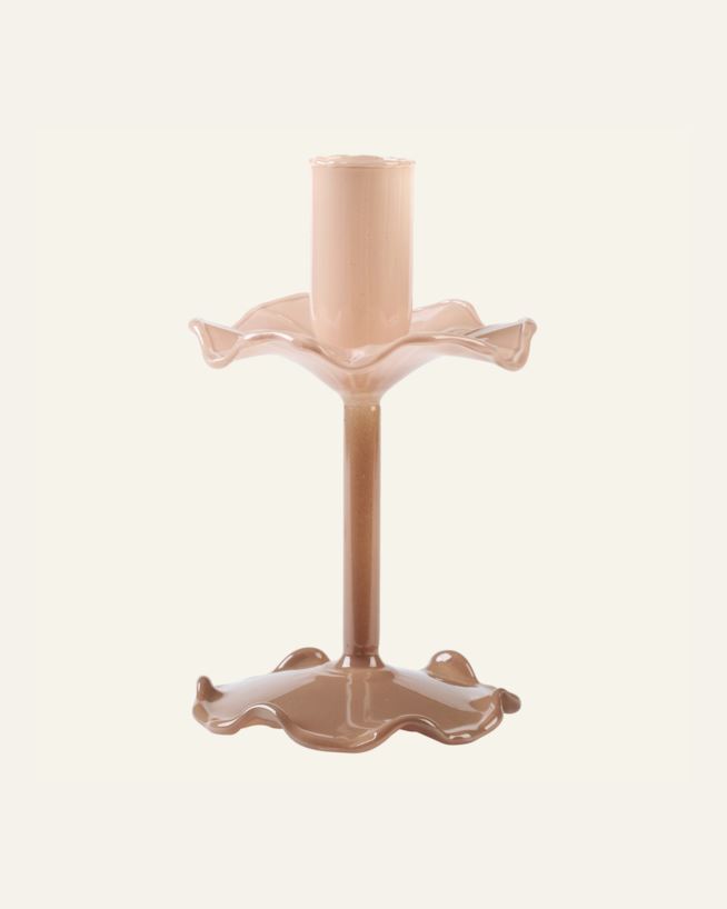 Ljusstake brun - 9x9x15 cm brun - 1