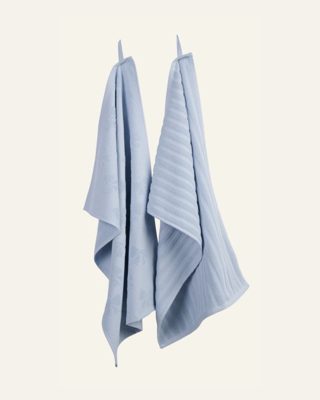 2-pack kökshanddukar blå - 70x45 cm blå - 1