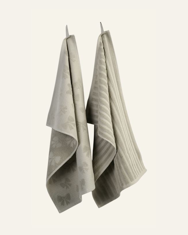 2-pack kökshanddukar grön - 70x45 cm grön - 1