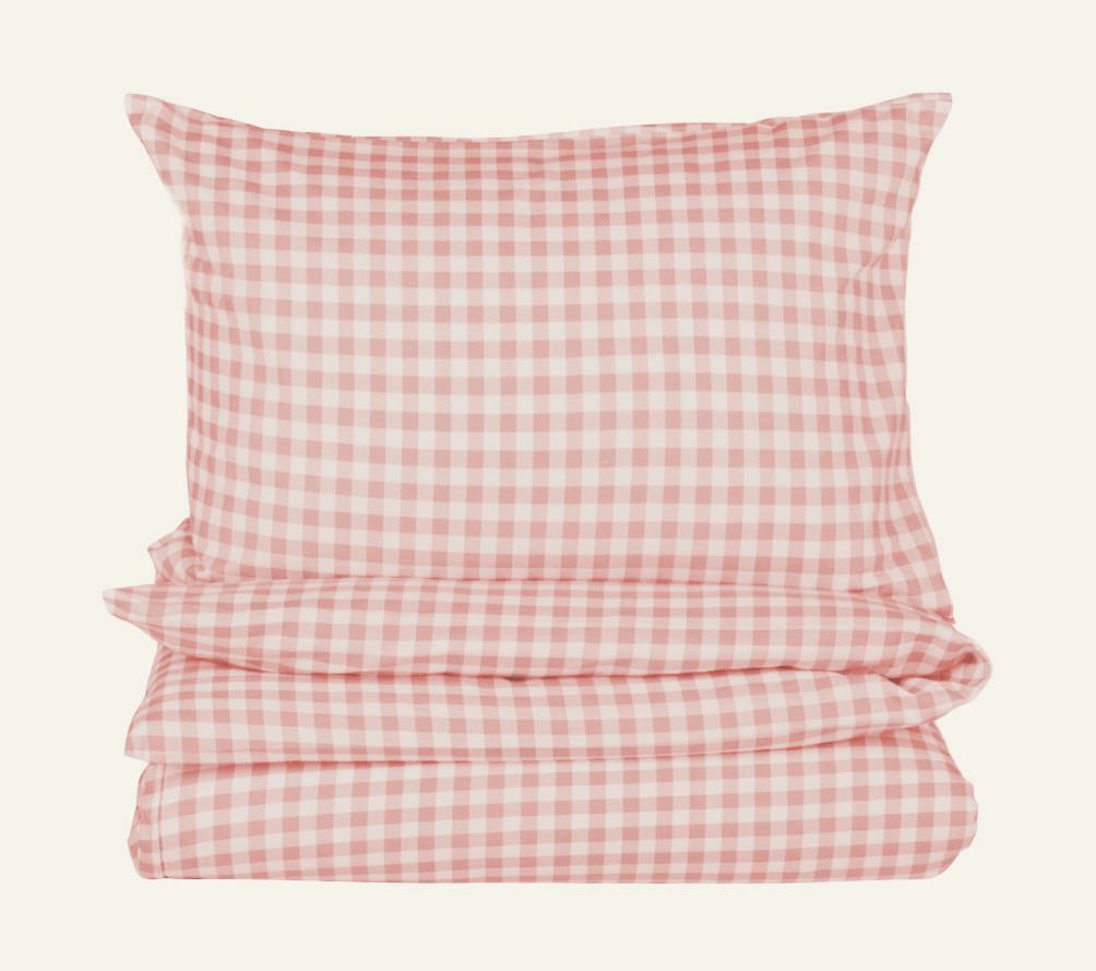 Påslakanset i flanell rosa - 150x210 cm rosa - 1