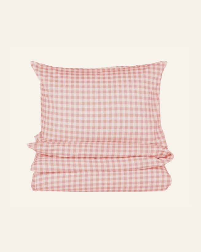 Påslakanset i flanell rosa - 150x210 cm rosa - 1
