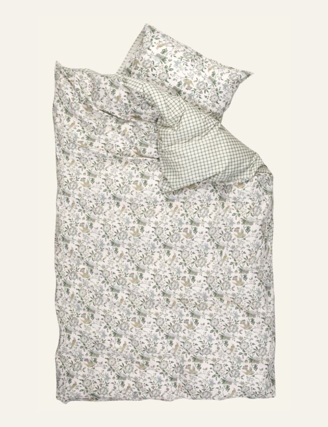Påslakanset i satin multi/grön - 5