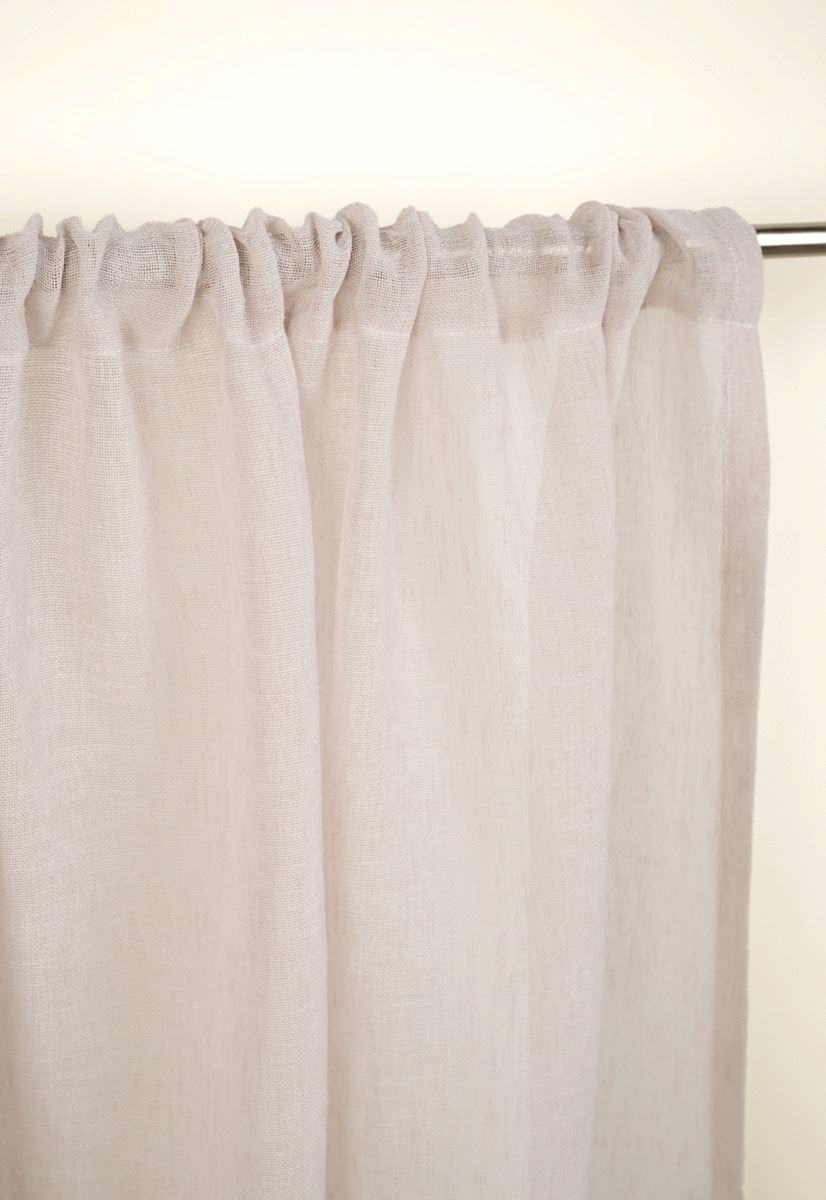 Gardinkappa lång ljusbeige - 9