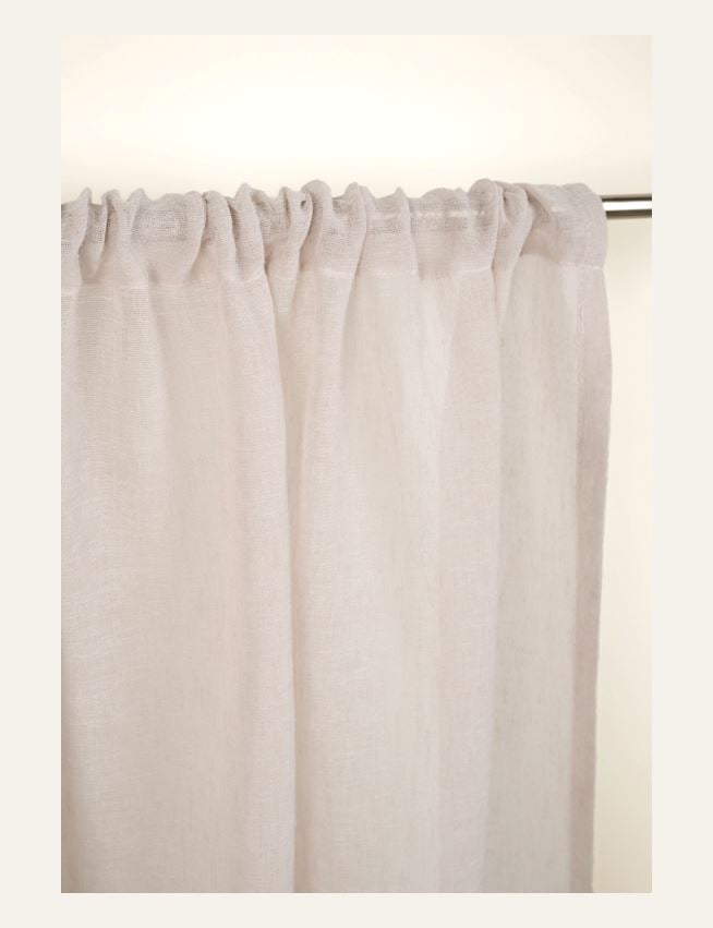 Gardinkappa lång ljusbeige - 9