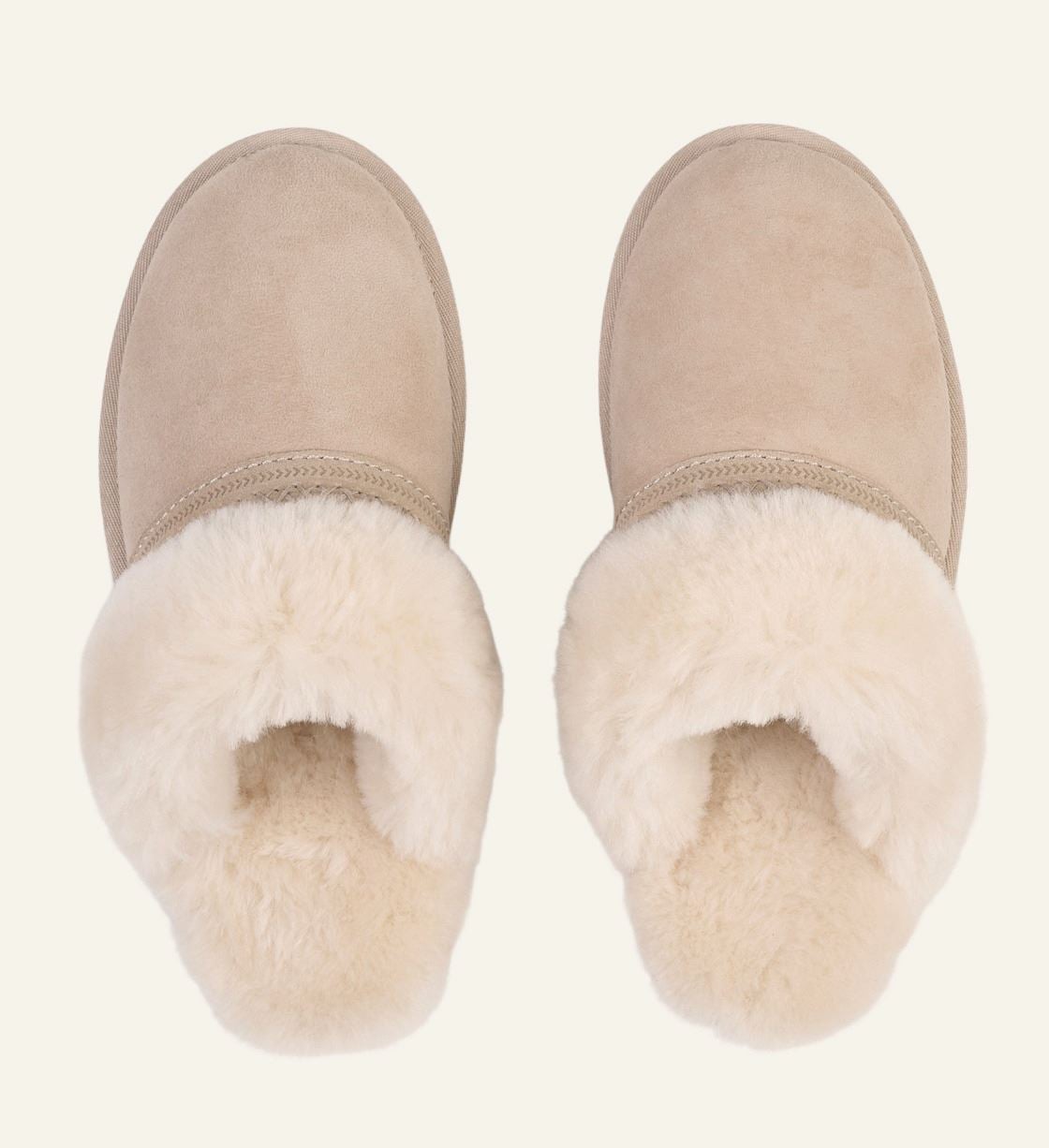 Fårskinnstofflor ljusbeige - 37 ljusbeige - 1