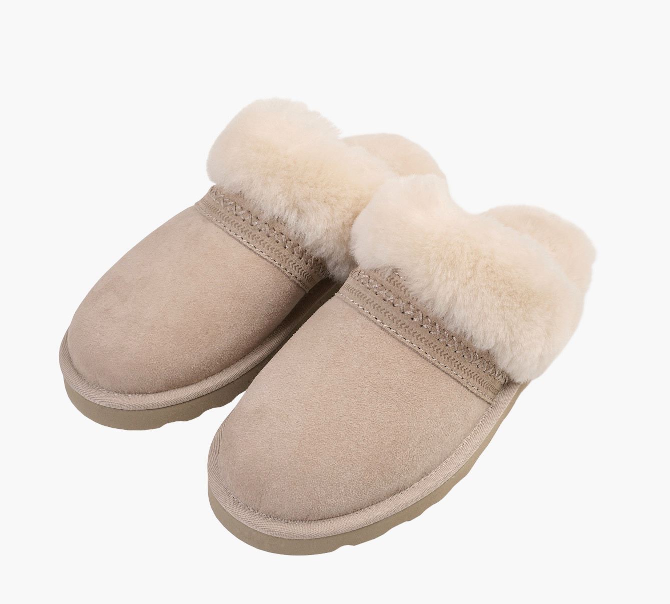 Fårskinnstofflor ljusbeige - 2