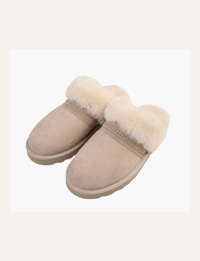 Fårskinnstofflor ljusbeige - 2