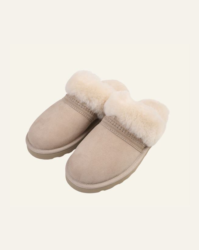 Fårskinnstofflor ljusbeige - 39 ljusbeige - 1