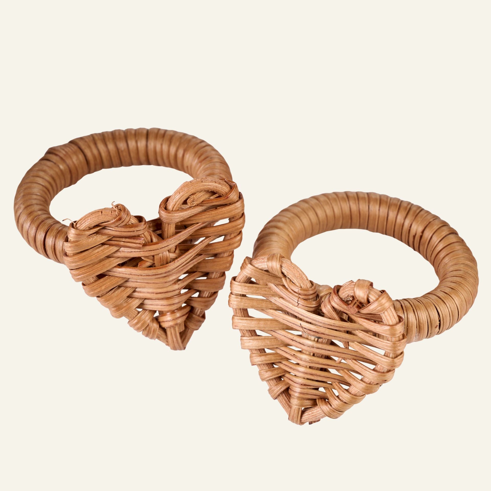 2-pack servettringar natur - 5x5x5,5cm natur - 1