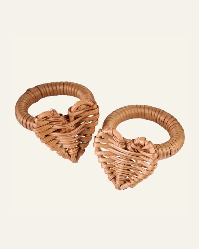 2-pack servettringar natur - 5x5x5,5cm natur - 1