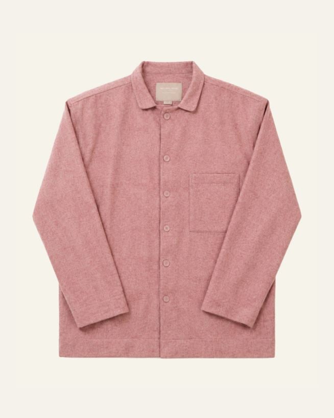 Garnfärgad flanellpyjamastopp gammelrosa - one size gammelrosa - 1
