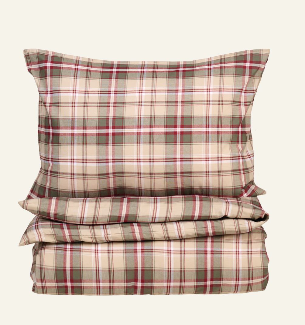 Påslakanset i garnfärgad bomull multi - 150x210 cm/50x60 cm multi - 1