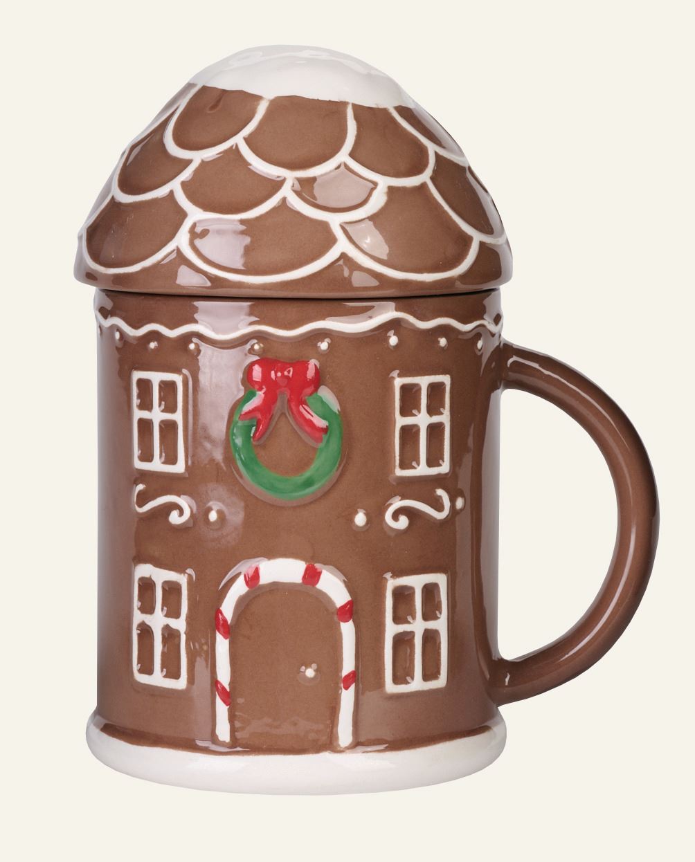 Mugg med lock mörkbrun - 500 ml mörkbrun - 1