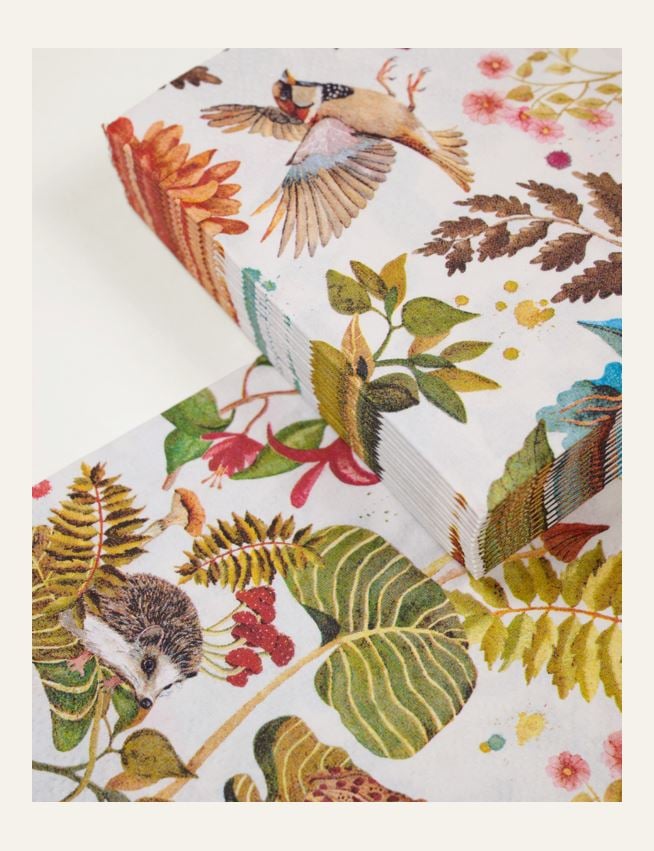 Pappersservetter multi/beige - 2