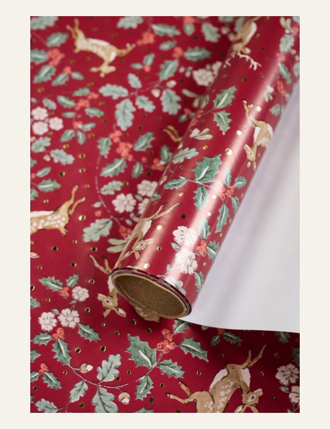 Presentpapper multi/röd - 2
