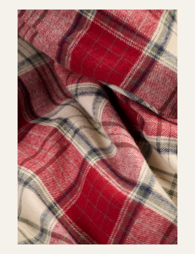 Påslakanset i garnfärgad flanell multi/röd - 3