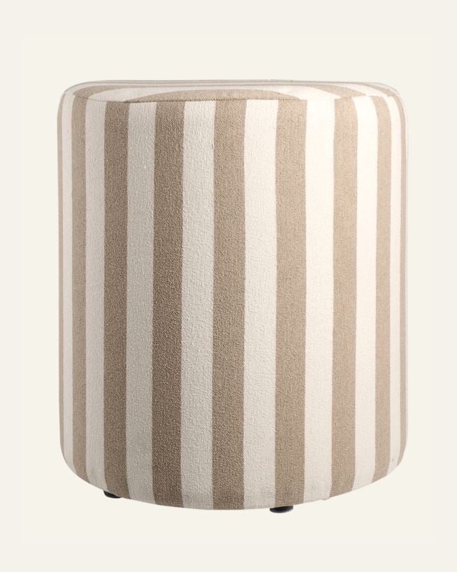 Puff multi/beige - ø40x45 cm multi/beige - 1
