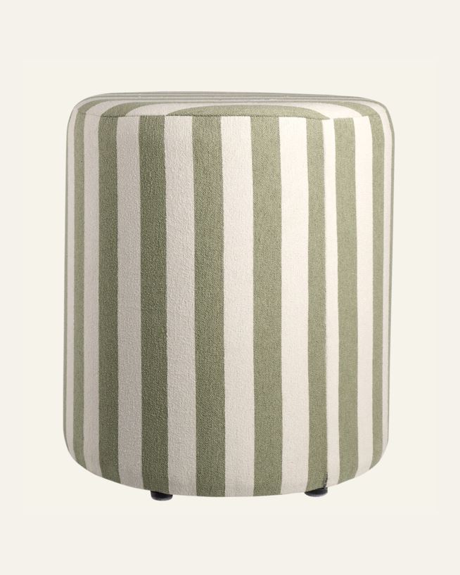 Puff multi/grön - ø40x45 cm multi/grön - 1