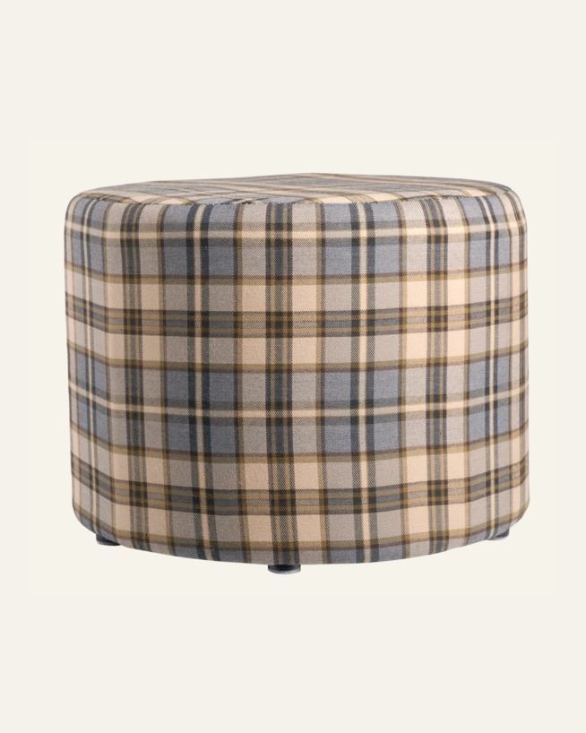 Puff multi/blå - ø40x29 cm multi/blå - 1