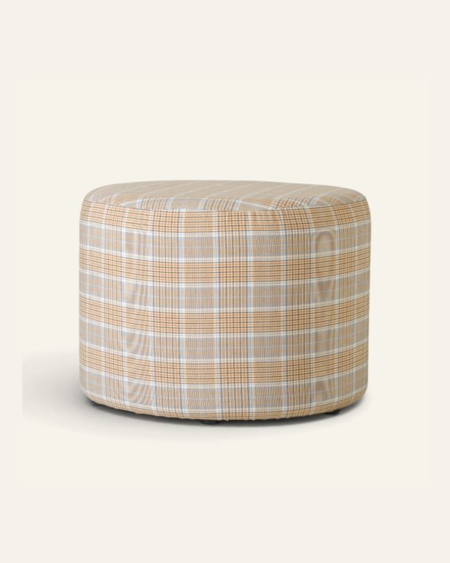 Puff multi/brun - ø40x29 cm multi/brun - 1
