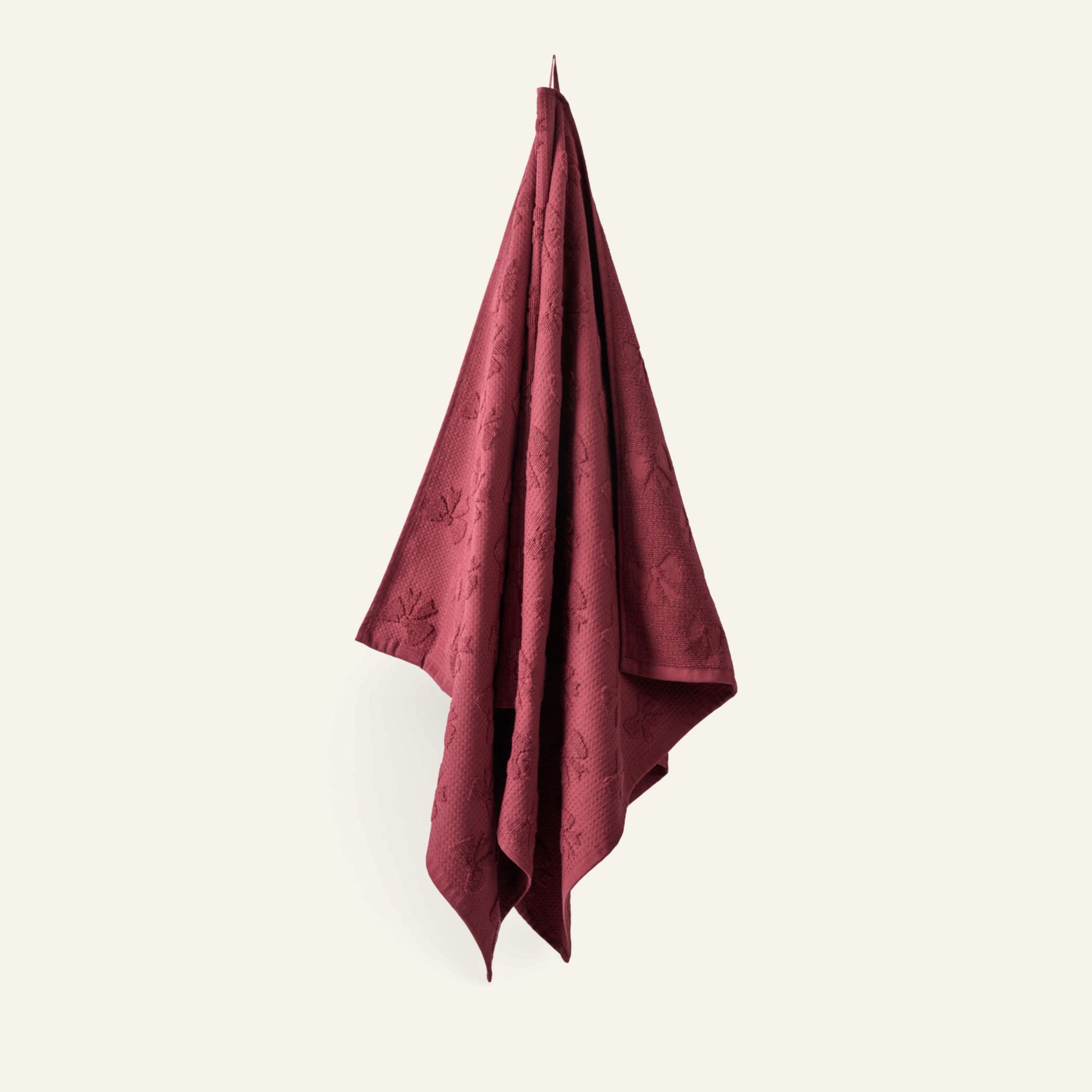 Handduk  mörkröd - 70x140 cm mörkröd - 1