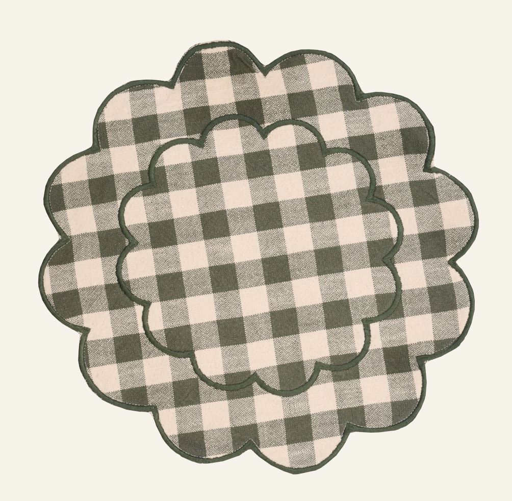 Bordstablett grön - ø38 cm grön - 1