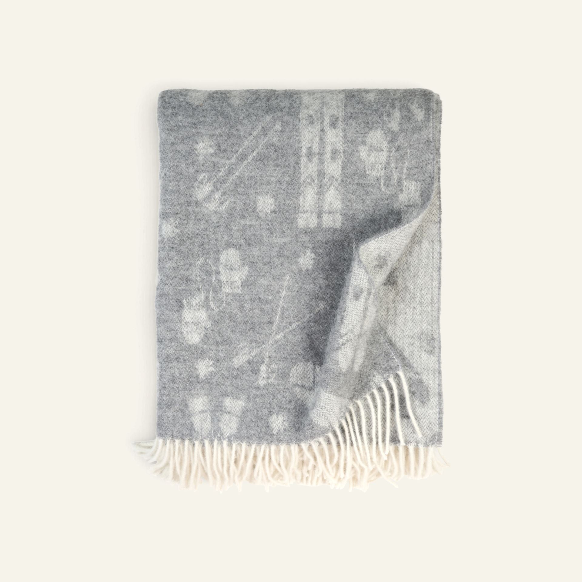 Ullpläd ljusgrå - 130x170 cm ljusgrå - 1