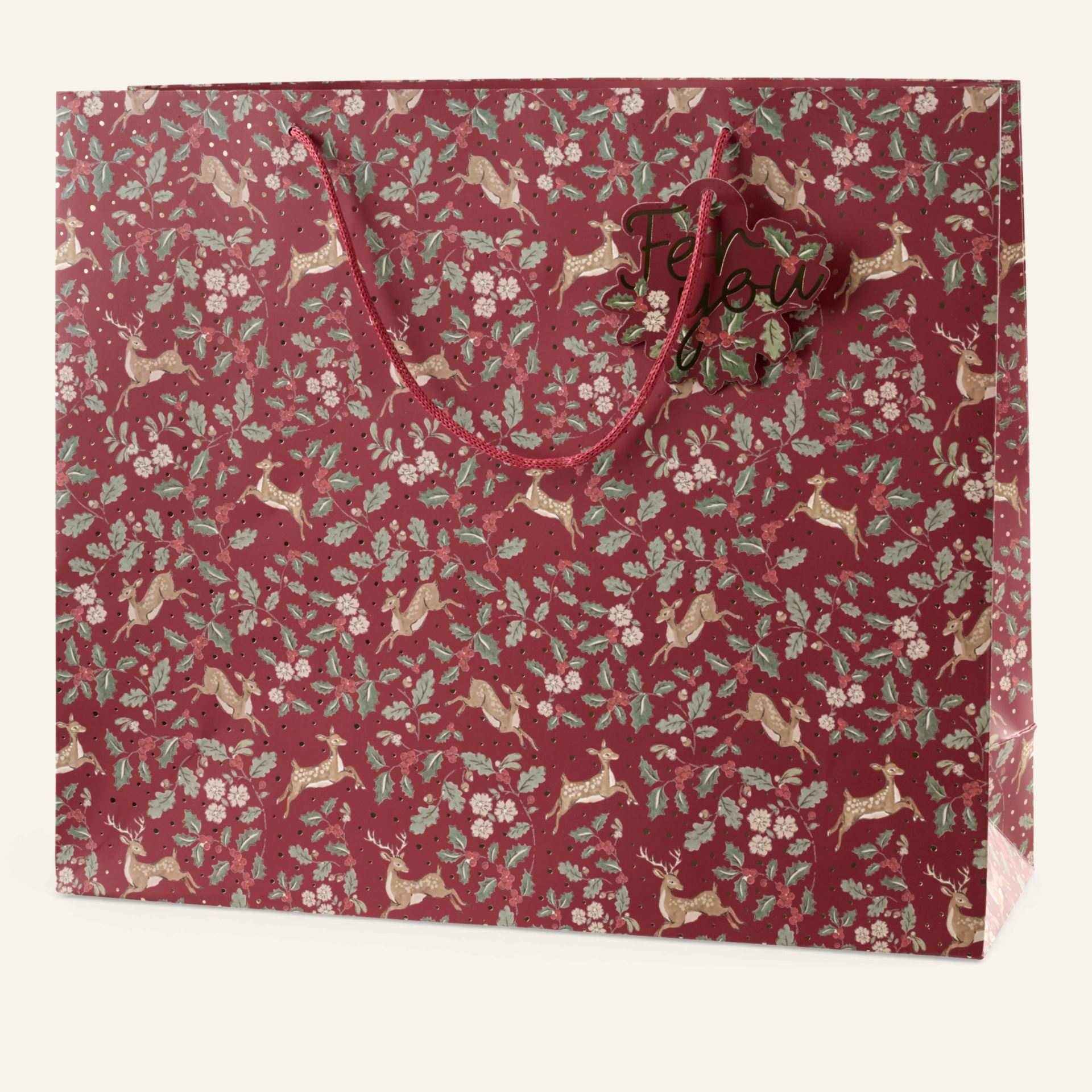Presentpåse multi/röd - 36x42x14 cm multi/röd - 1
