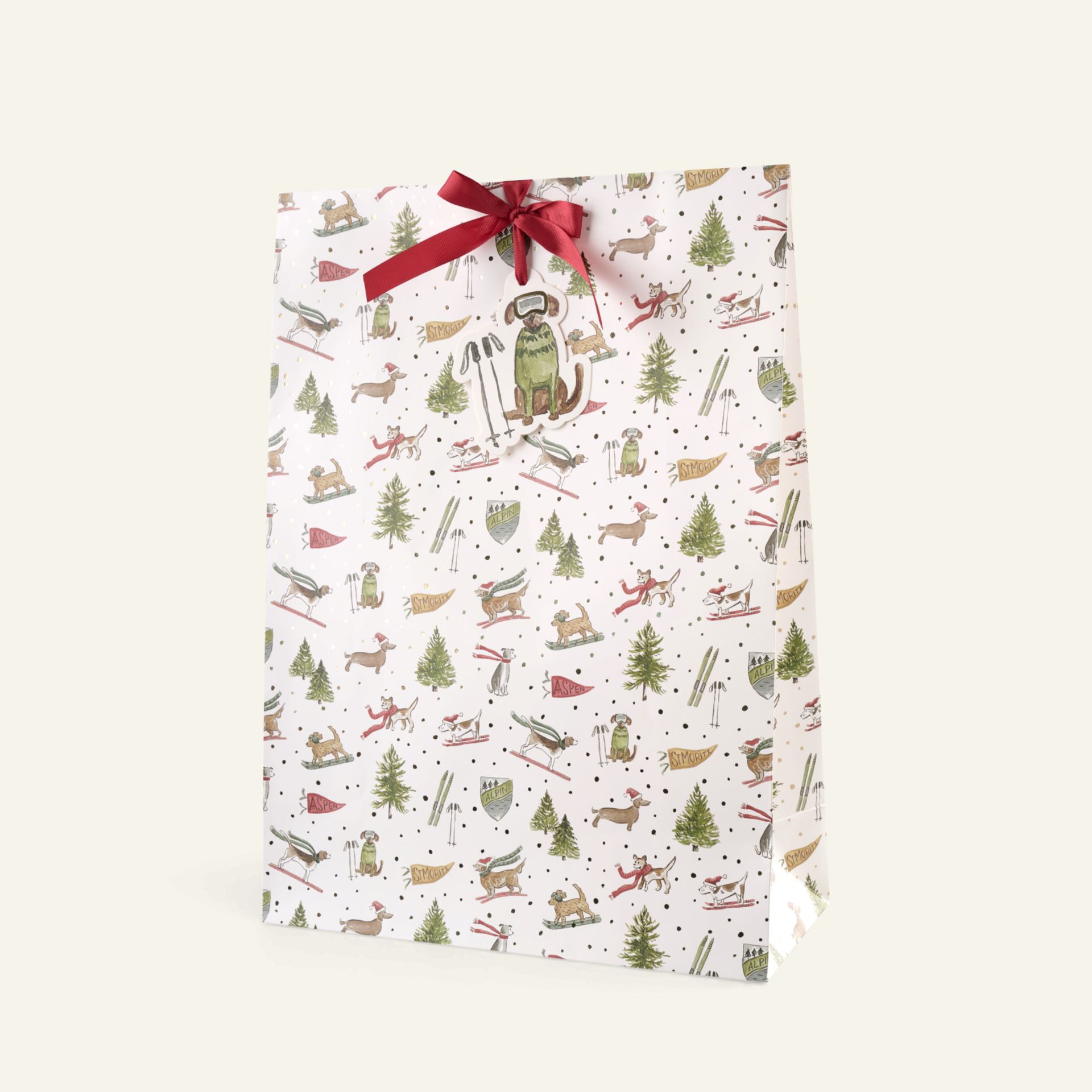 Presentpåse multi/vit - 36x50x15 cm multi/vit - 1