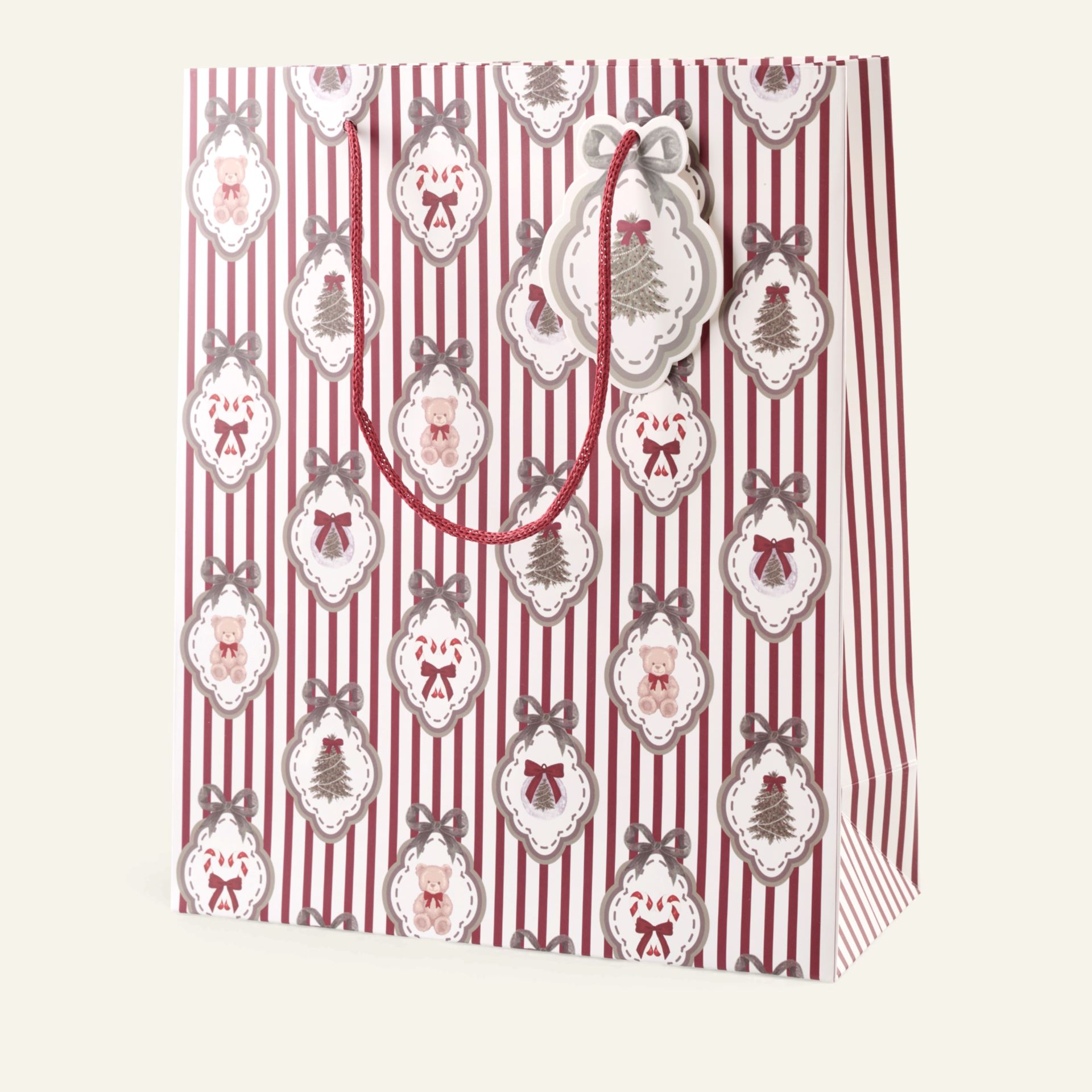 Presentpåse multi/röd - 24x29x10 cm multi/röd - 1