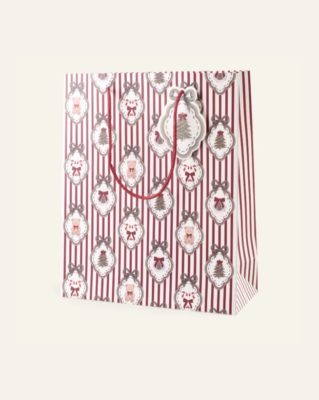 Presentpåse multi/röd - 24x29x10 cm multi/röd - 1