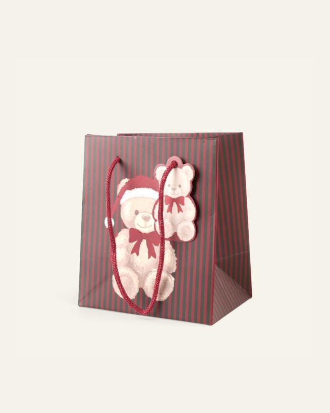 Presentpåse multi/grön - 13x15x9 cm multi/grön - 1