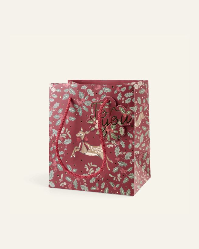 Presentpåse multi/röd - 13x15x9 cm multi/röd - 1