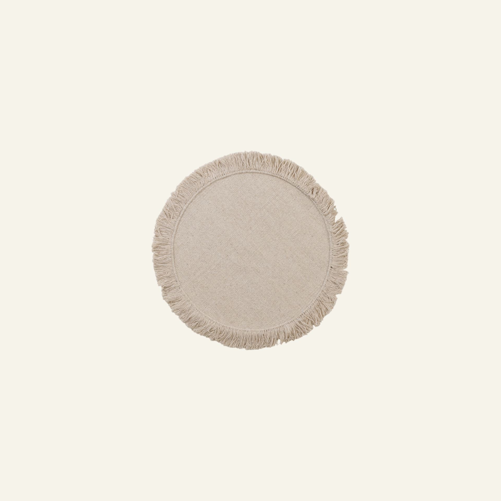 Rund matta ljusbeige - ø100 cm ljusbeige - 1
