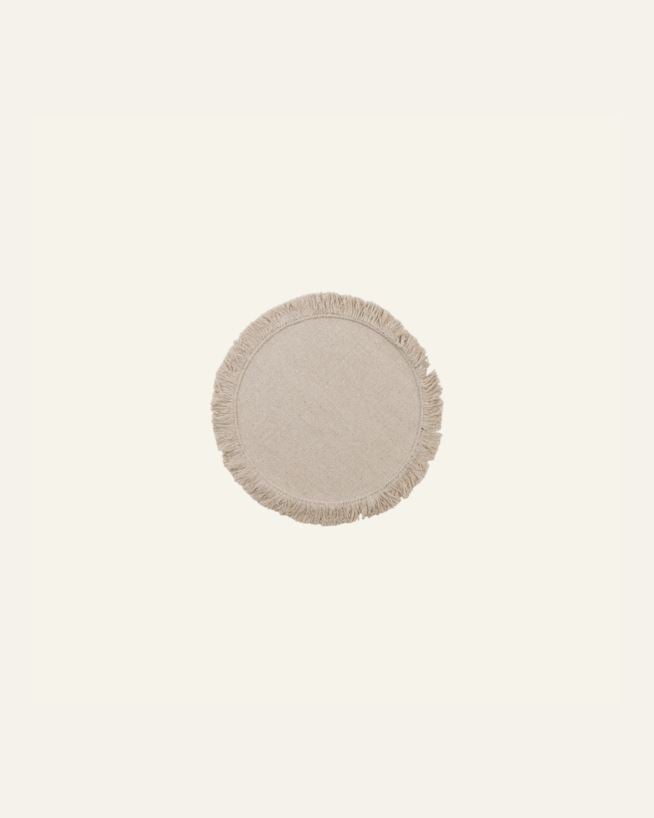 Rund matta ljusbeige - ø100 cm ljusbeige - 1