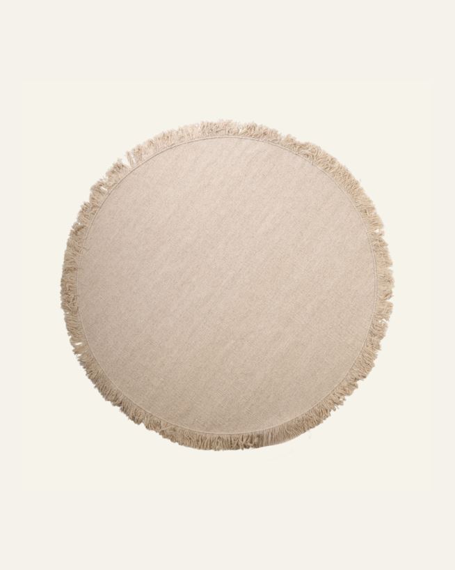 Rund matta ljusbeige - ø250 cm ljusbeige - 1