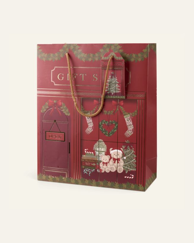 Presentpåse röd - 24x29x10 cm röd - 1