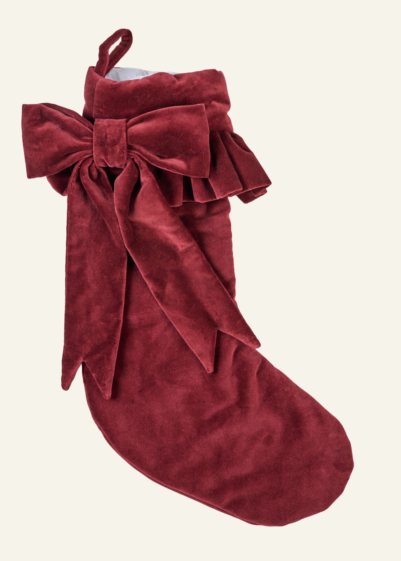 Julstrumpa mörkröd - 55x18 cm mörkröd - 1