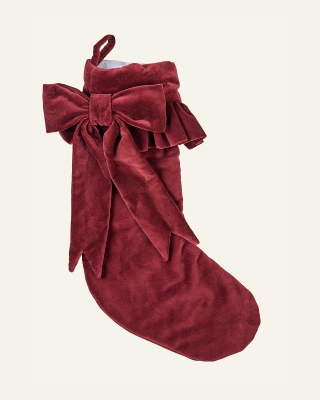Julstrumpa mörkröd - 55x18 cm mörkröd - 1