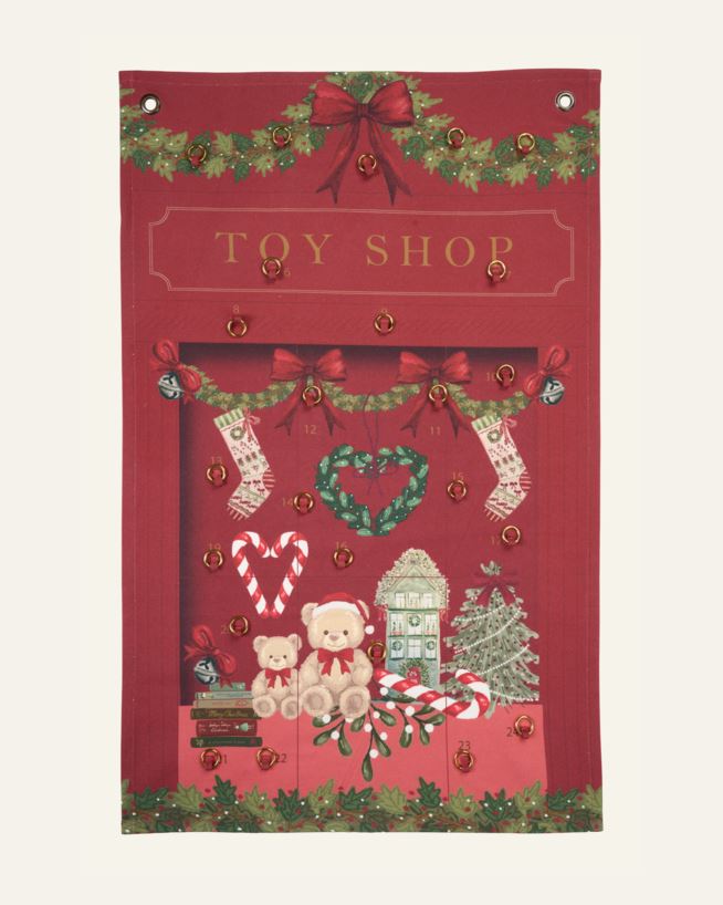 Adventskalender röd - 47x75 cm röd - 1