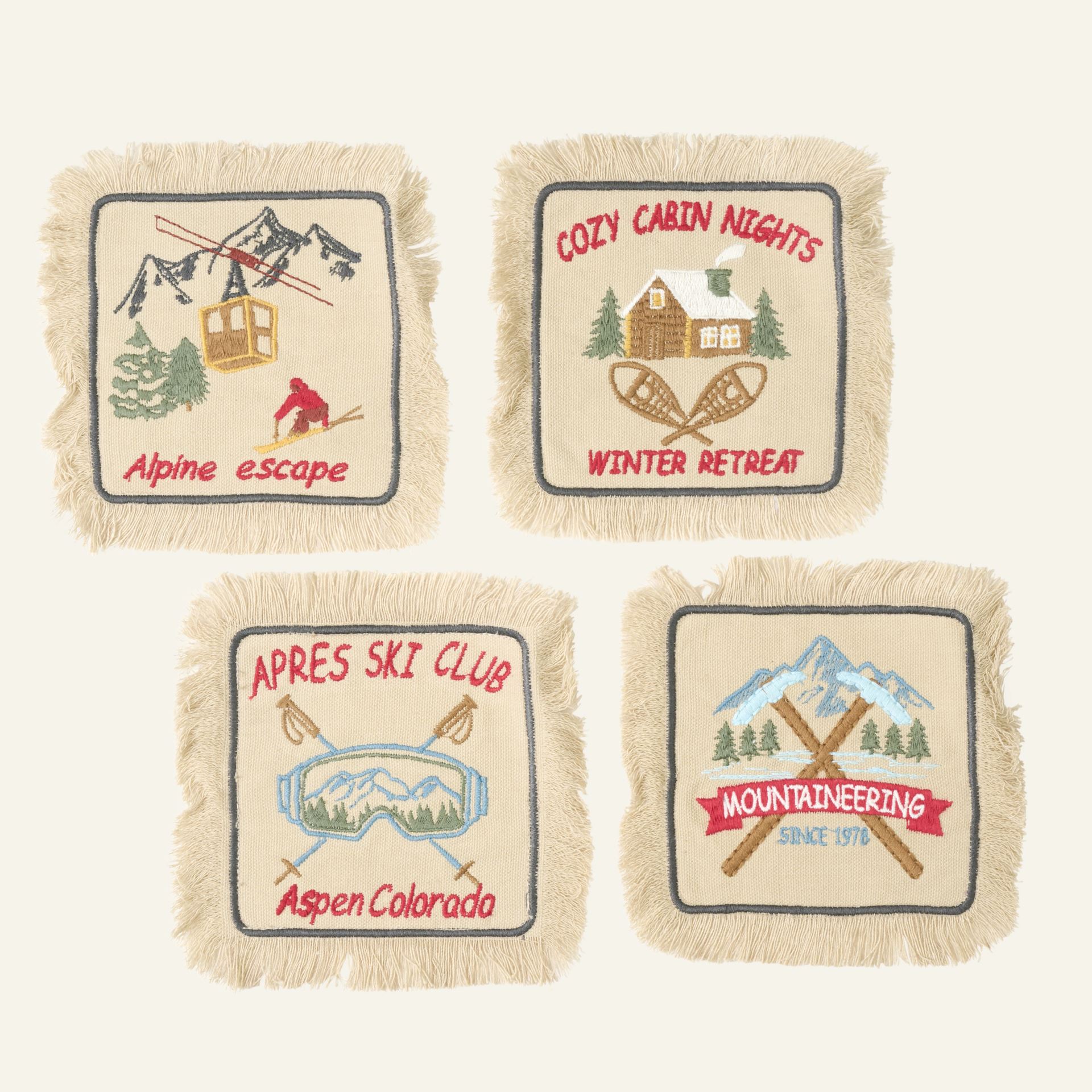 4-pack glasunderlägg multi - 13x13 cm multi - 1