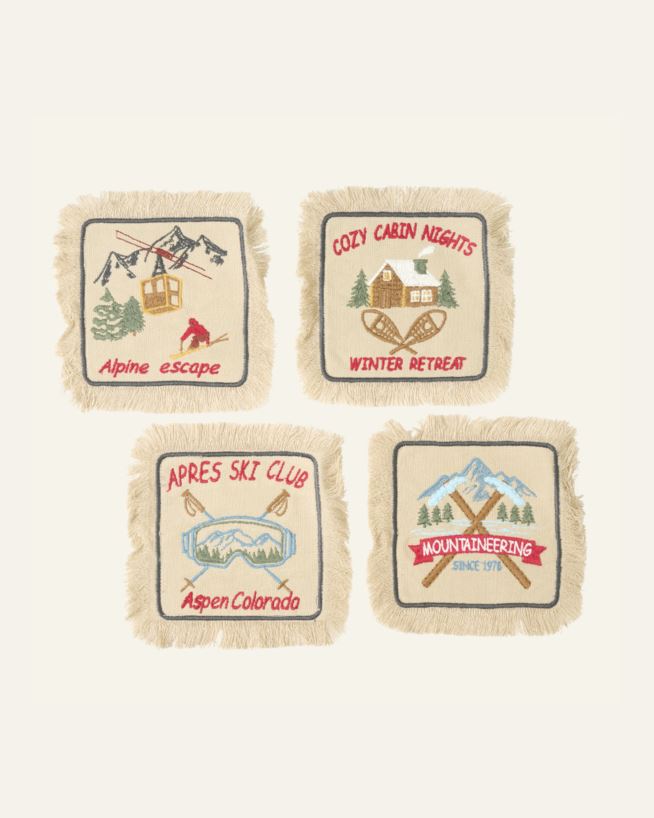 4-pack glasunderlägg multi - 13x13 cm multi - 1