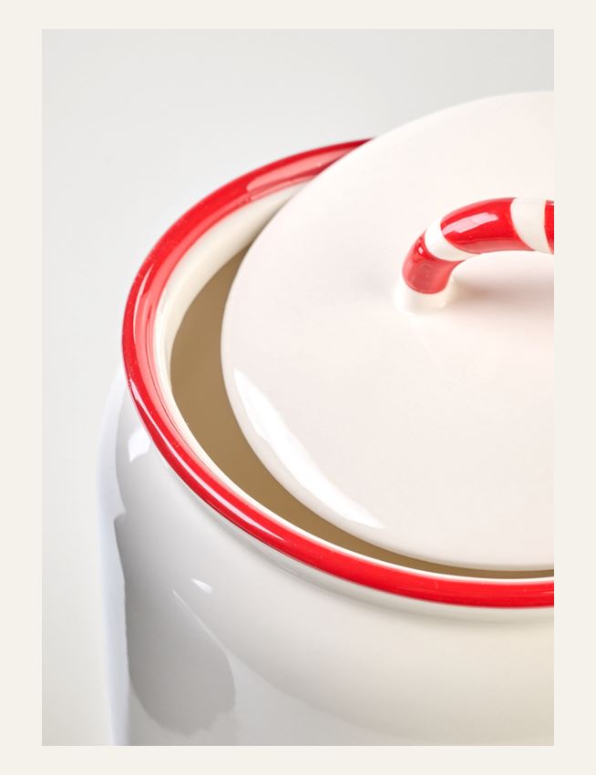 Burk med lock vit - 2