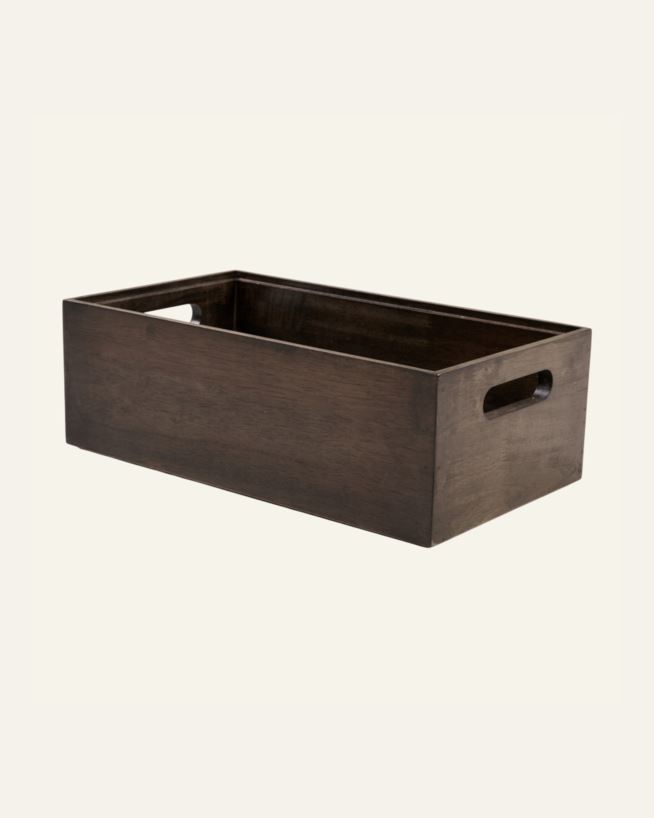 Stapelbar förvaringslåda brun - 35x20x12 cm brun - 1