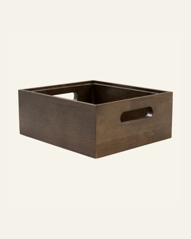 Stapelbar förvaringslåda brun - 20x16x8 cm brun - 1