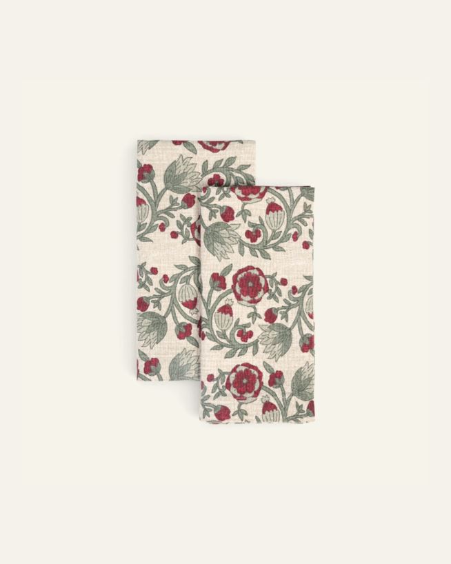 2-pack tygservett natur - 45x45 cm natur - 1