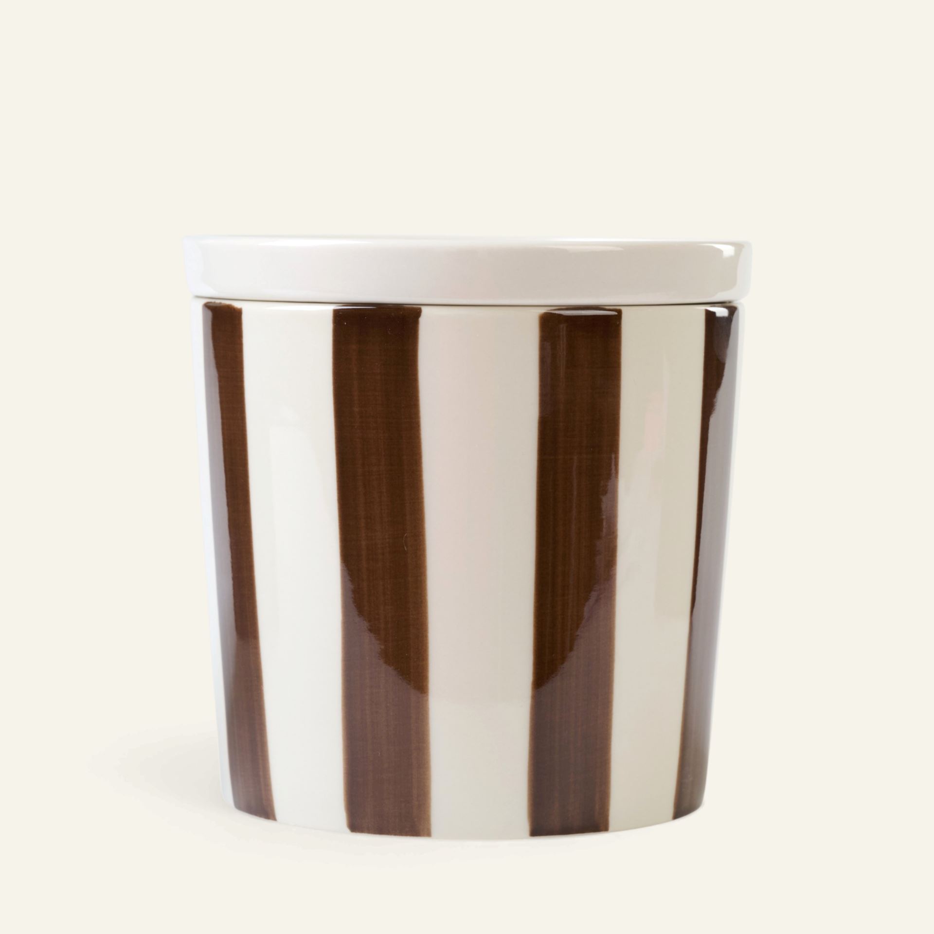 Burk med lock  brun - 11x11,5 cm brun - 1