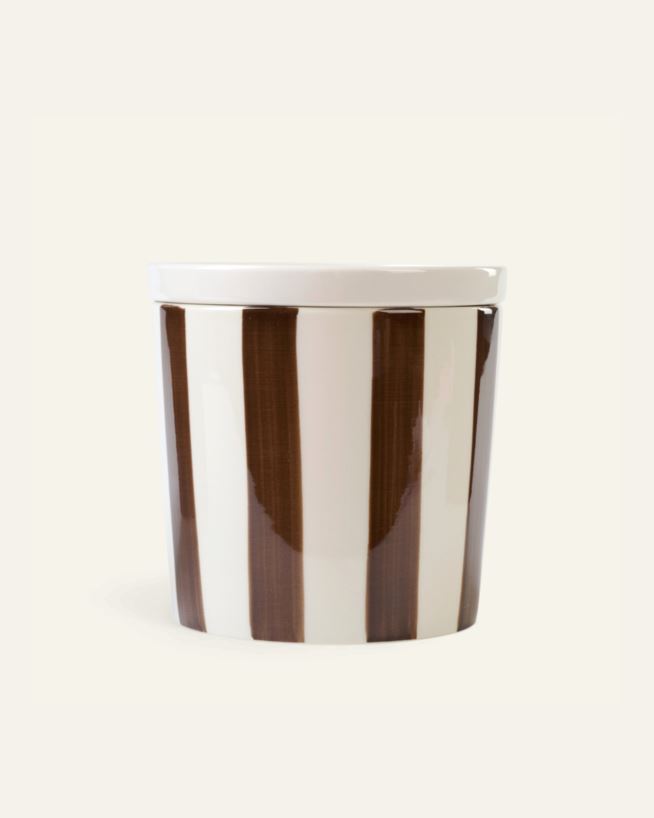 Burk med lock brun - 11x11,5 cm brun - 1